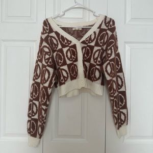L.A. Hearts Sweater Peace Signs Pacsun